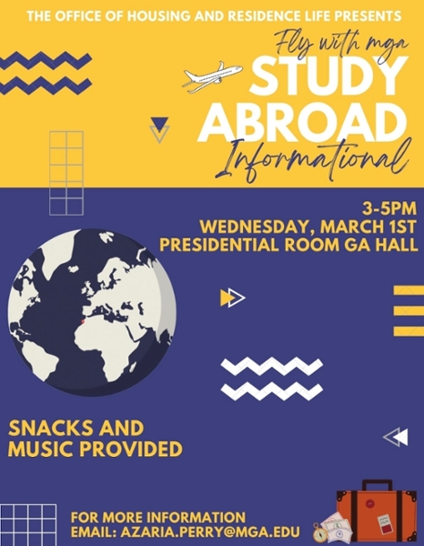 Study Abroad Information Session flyer.
